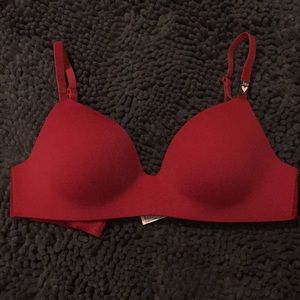 Red Victoria’s Secret wireless bra